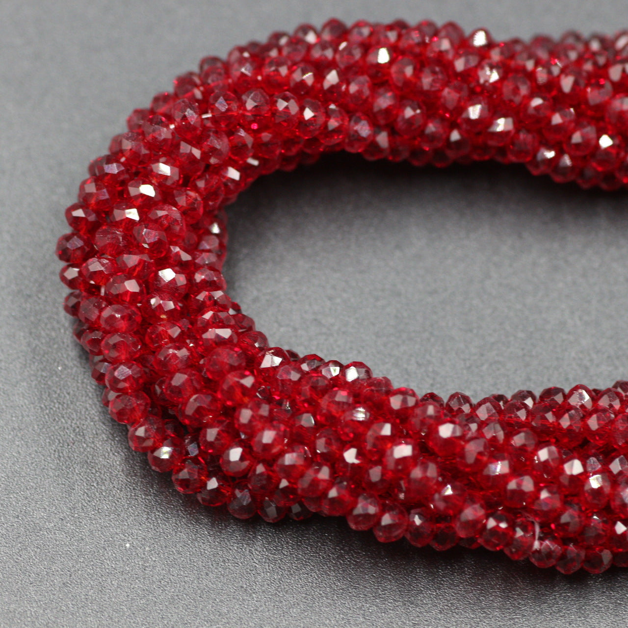 Wholesale 6-12MM Flat Beads Glass Wheel Crystal Beads Lanyard