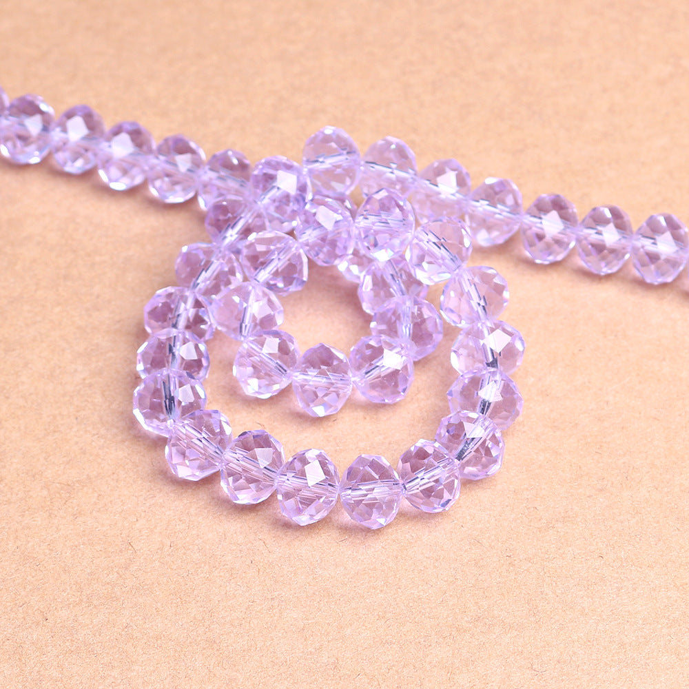 Wholesale 6-12MM Flat Beads Glass Wheel Crystal Beads Lanyard