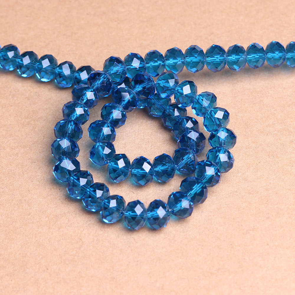 Wholesale 6-12MM Flat Beads Glass Wheel Crystal Beads Lanyard