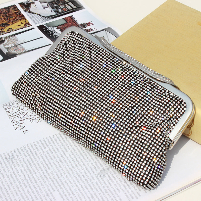 Wholesale Polyester Clutch Diamond Evening Bag