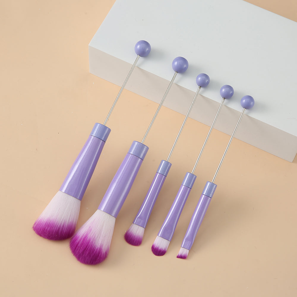 Wholesale Beadable Metal DIY Makeup Brush Set