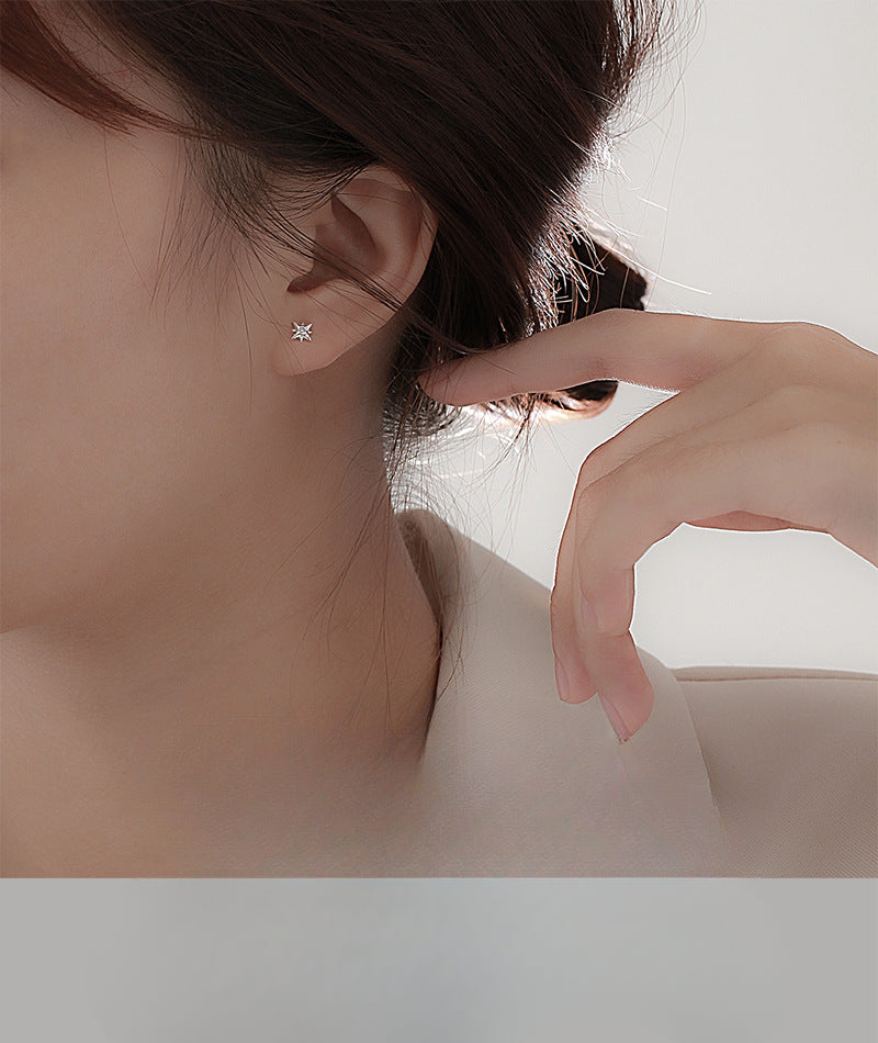 Wholesale S999 Sterling Silver Starlight Sleeping Free Silver Earrings