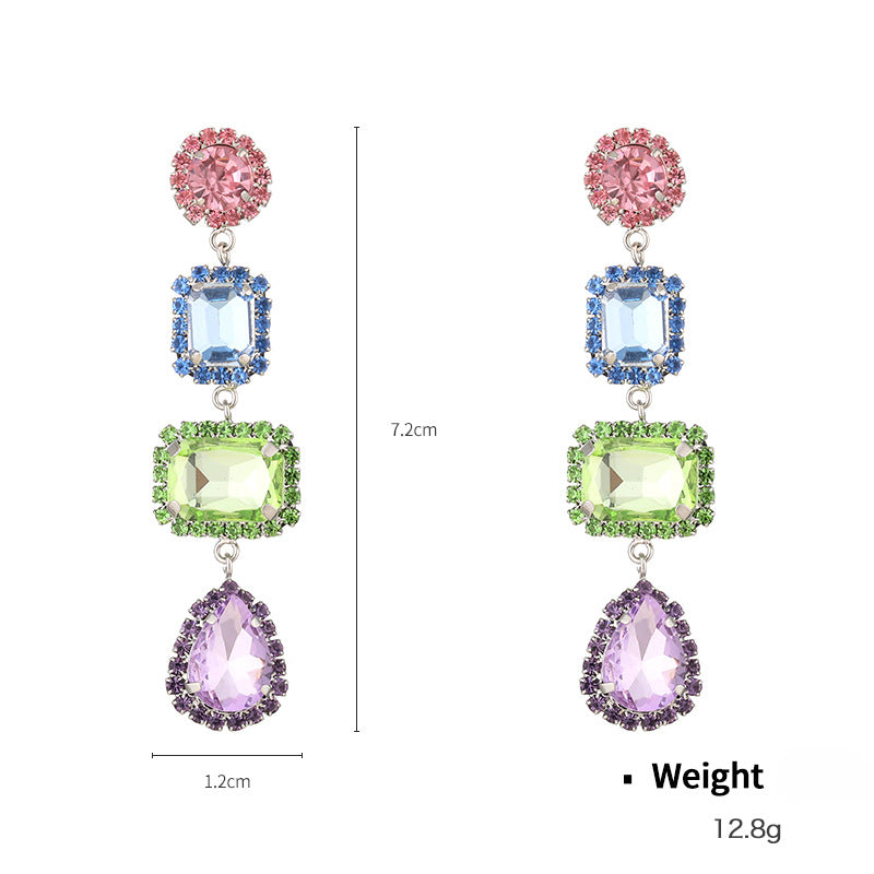 Wholesale Cyberpunk Dopamine Colorful Tassel Earrings