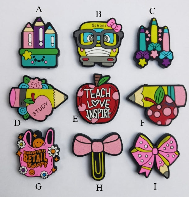 Wholesale Cartoon 10pcs 2D Luminous Silicone Beads Glow in The Dark Focal Beads