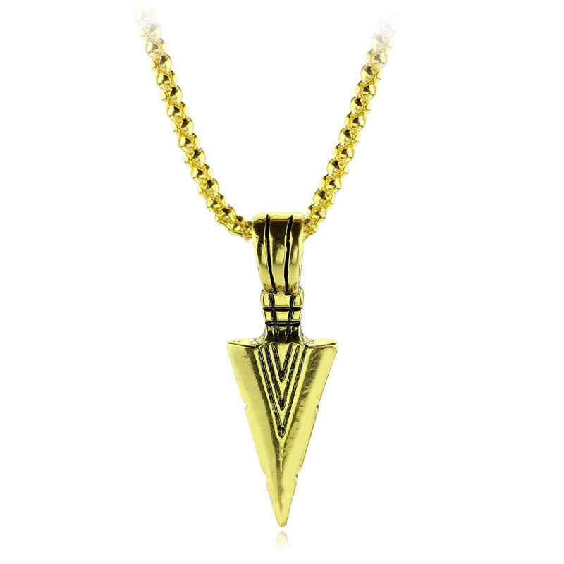 Wholesale Vintage Arrow Pendant with Alloy Necklace for Men