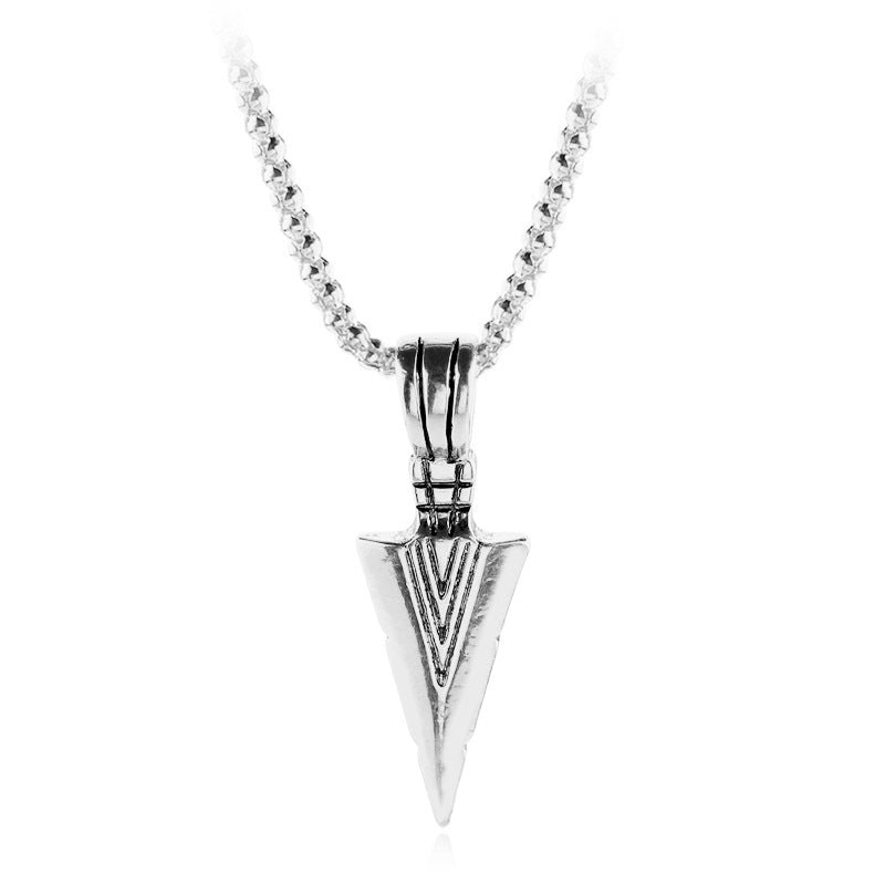 Wholesale Vintage Arrow Pendant with Alloy Necklace for Men