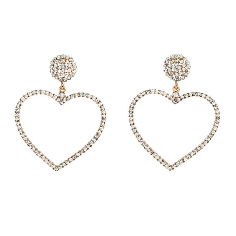 Wholesale Love Shaped Diamond Earrings