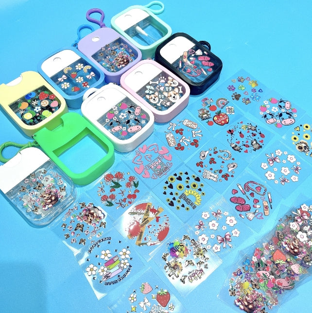 Wholesale Random 38ml/45ml Perfume Spray Bottle With UV DTF Packaging Stickers For DIY