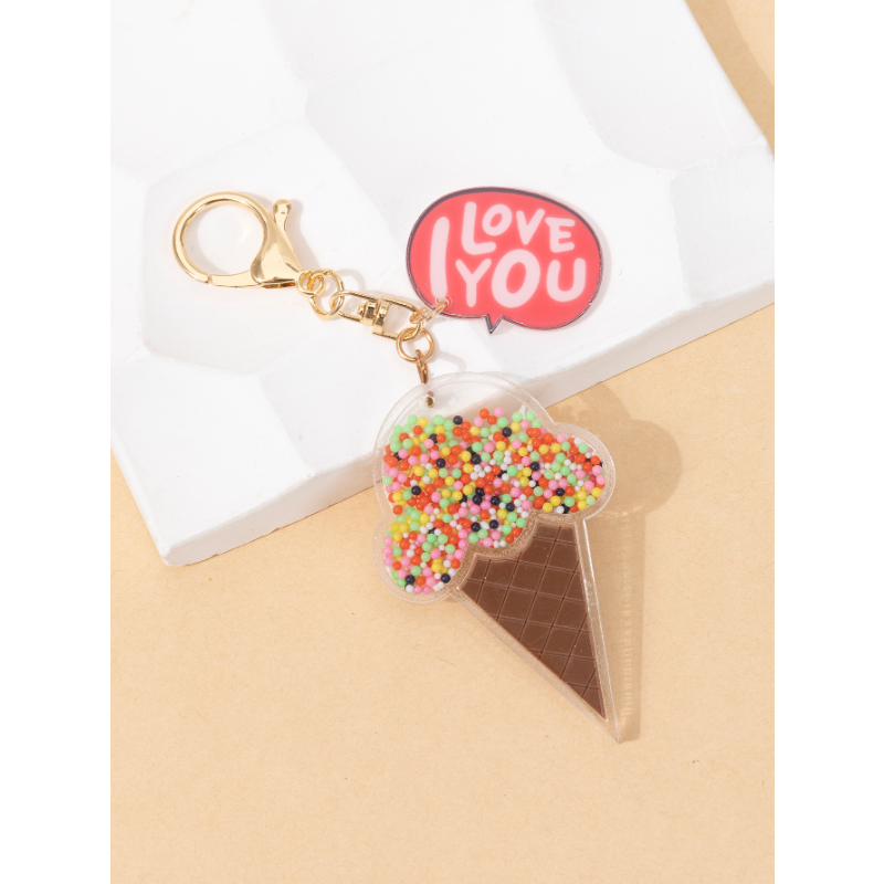 Llavero de helado acrílico al por mayor
