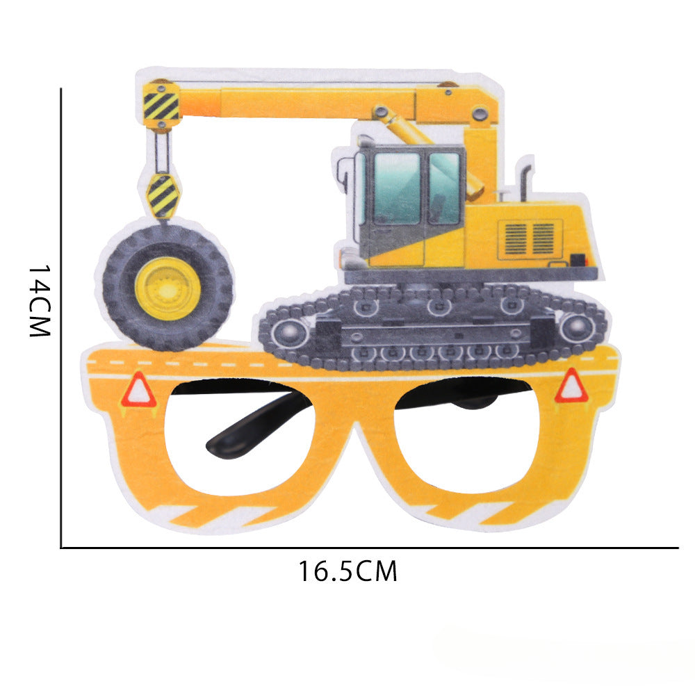 Wholesale of 2024 New Engineering Vehicles, Party Decorations, Plastic Glasses
