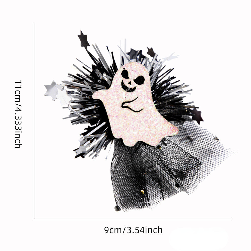 Wholesale Halloween Spider Pumpkin Net Hair Clip for Children's Party Decoration