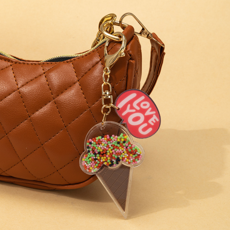 Llavero de helado acrílico al por mayor