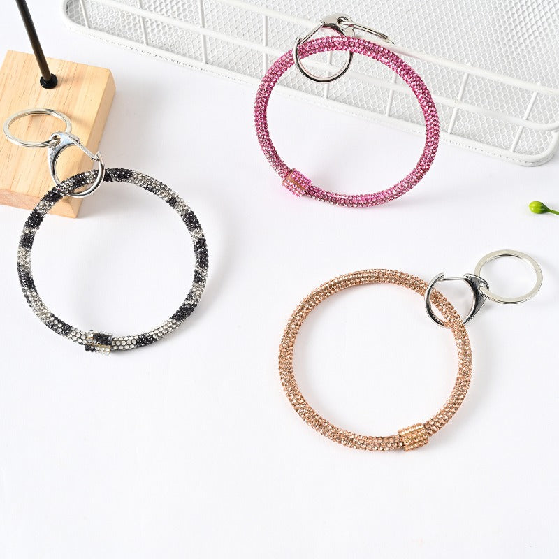 Wholesale rhinestone wrist silicone keychain