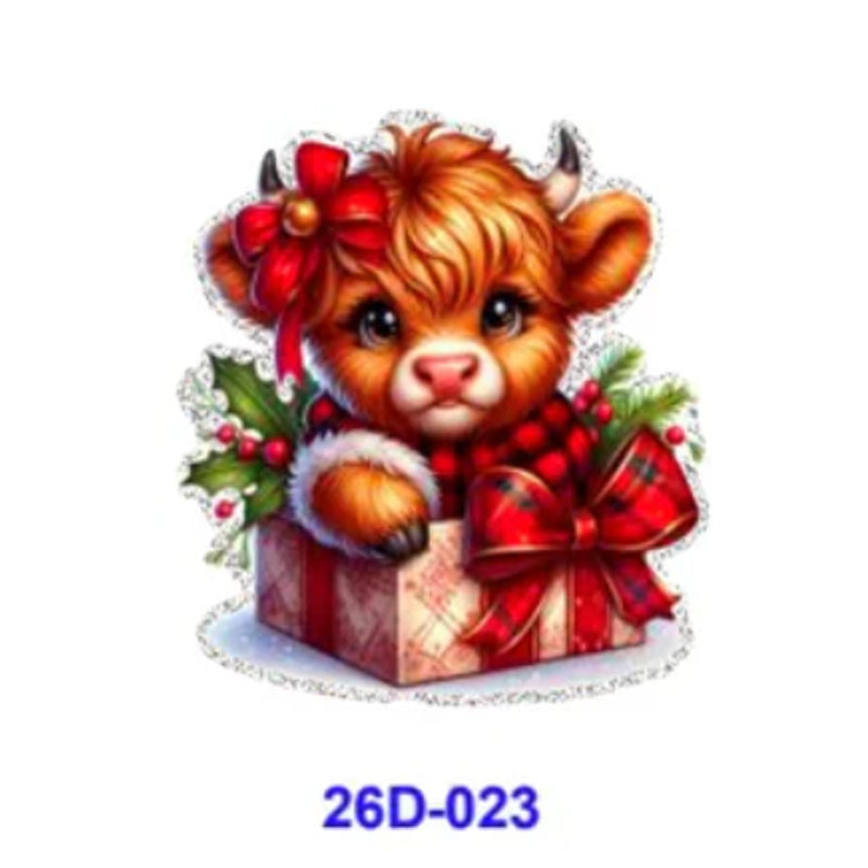 Wholesale 5 Pcs/10 Pcs/20 Pcs   Cute Cartoon Acrylic Flatbacks (Christmas/Girl/Western Style) for DIY Badge Reels & Phone Stands