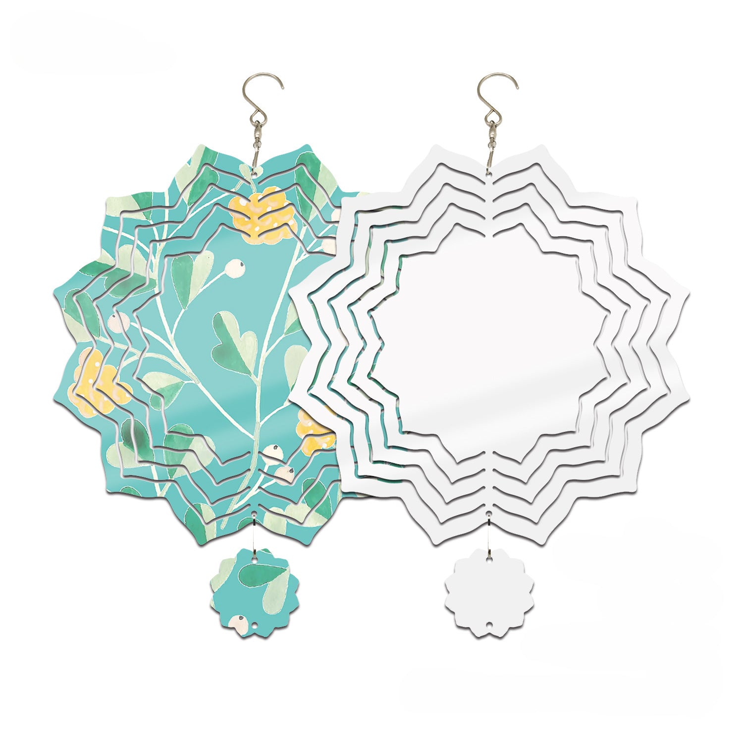 Wholesale 10PCS DIY Wind Chime Heat Transfer Blank Aluminum Decorations