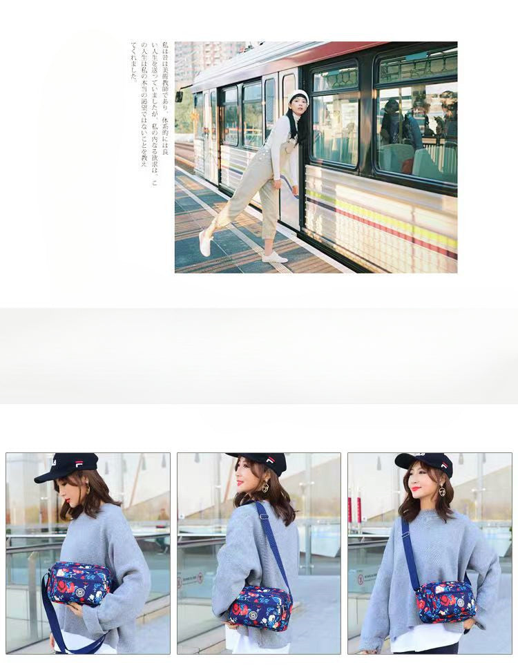 Wholesale Oxford Fabric Diagonal Cross Floral Fabric Casual Canvas Shoulder Bags