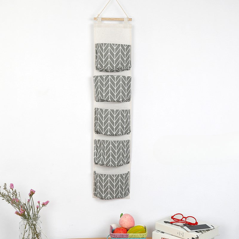 Wholesale Cotton and Linen Three-dimensional Miscellaneous Storage Hanging Bags