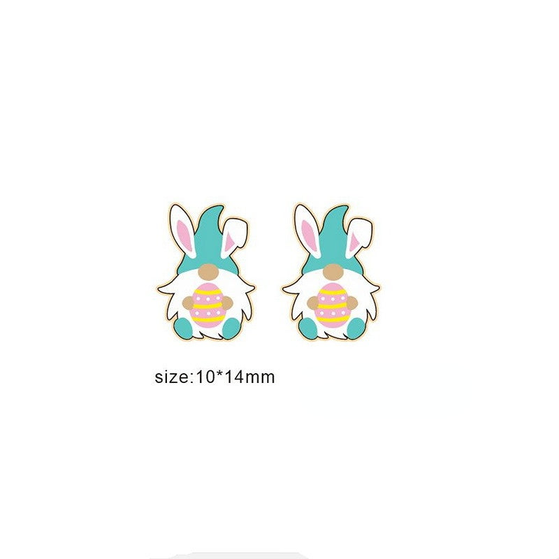 Joyas al por mayor Conejito de Pascua Zanahoria Pendientes de madera