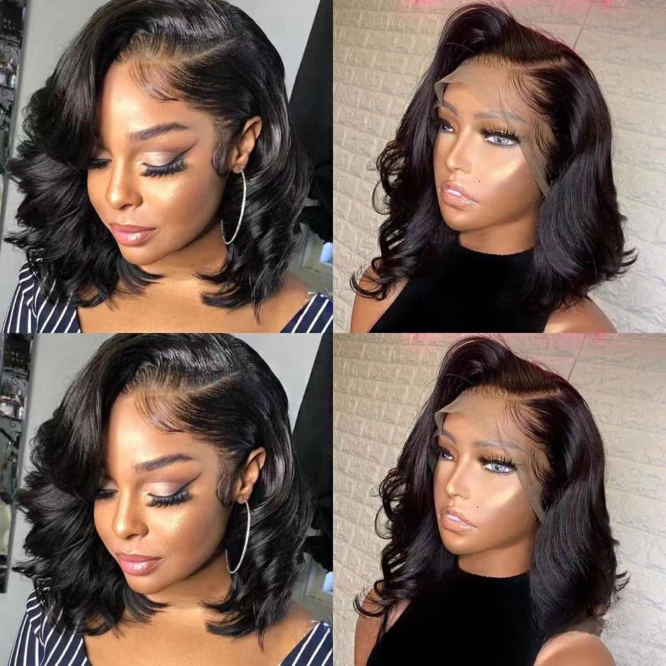 Wholesale Black Side-parted Long Curly Hair Women's Big Wave Wig