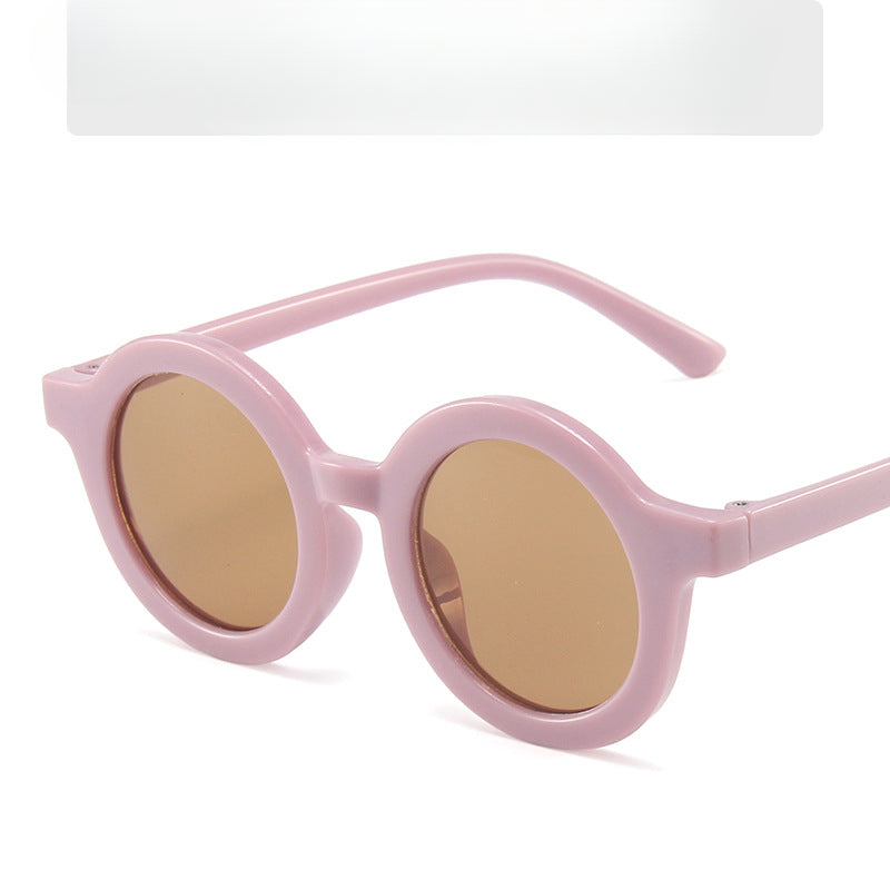 Wholesale Children's Colored Small Round Frame PC Sunglasses