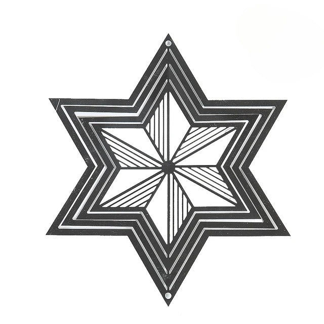 Wholesale 3D Hexagonal Stainless Steel Rotating Wind Chimes