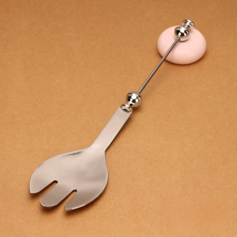 Wholesale Beadable Utensils DIY Stainless Steel Sugar Tea Spoon Spoon Fork Cutlery