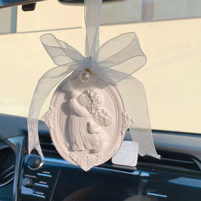 Wholesale Angel Girl Car Expanded Fragrant Stone Pendant