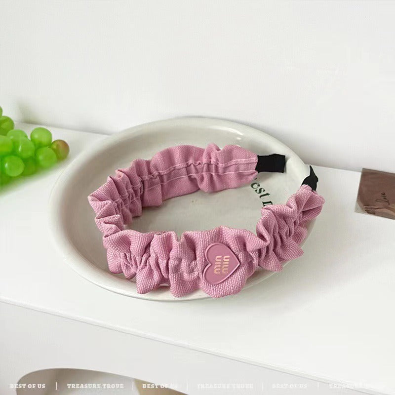 Wholesale High Skull Top Pleated Fabric Hair Bands