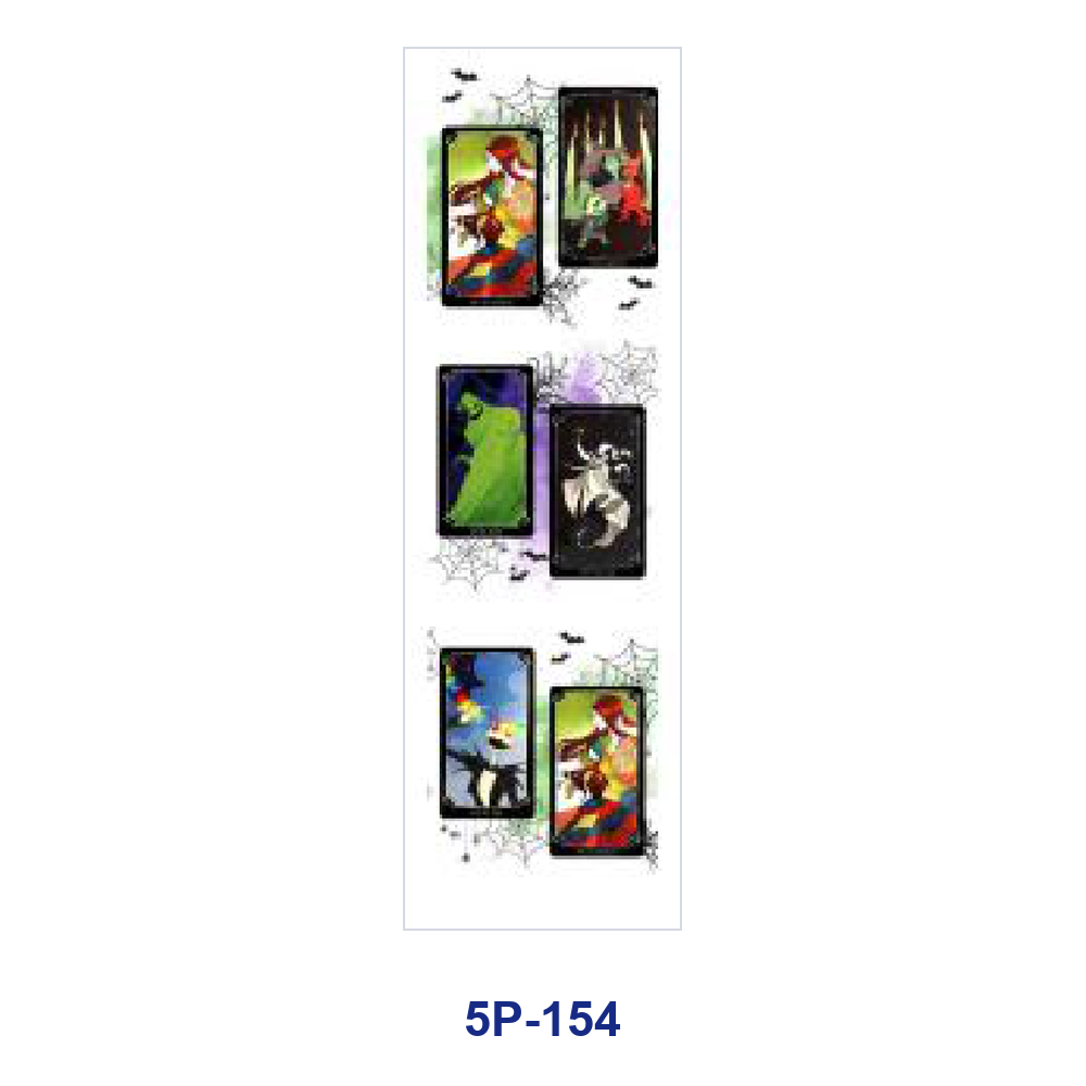 Wholesale 2/ 8/ 16pcs Spooky  Skull Ghost Bat Moon Element Print Pen and Bookmark Stickers UV DTF Wraps OLY Exclusive