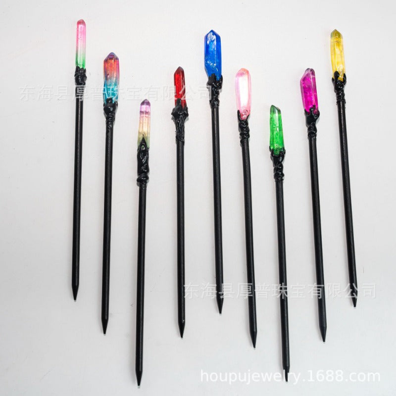 Wholesale Natural Crystal Column Ancient Style New Chinese Style Simple Hairpin