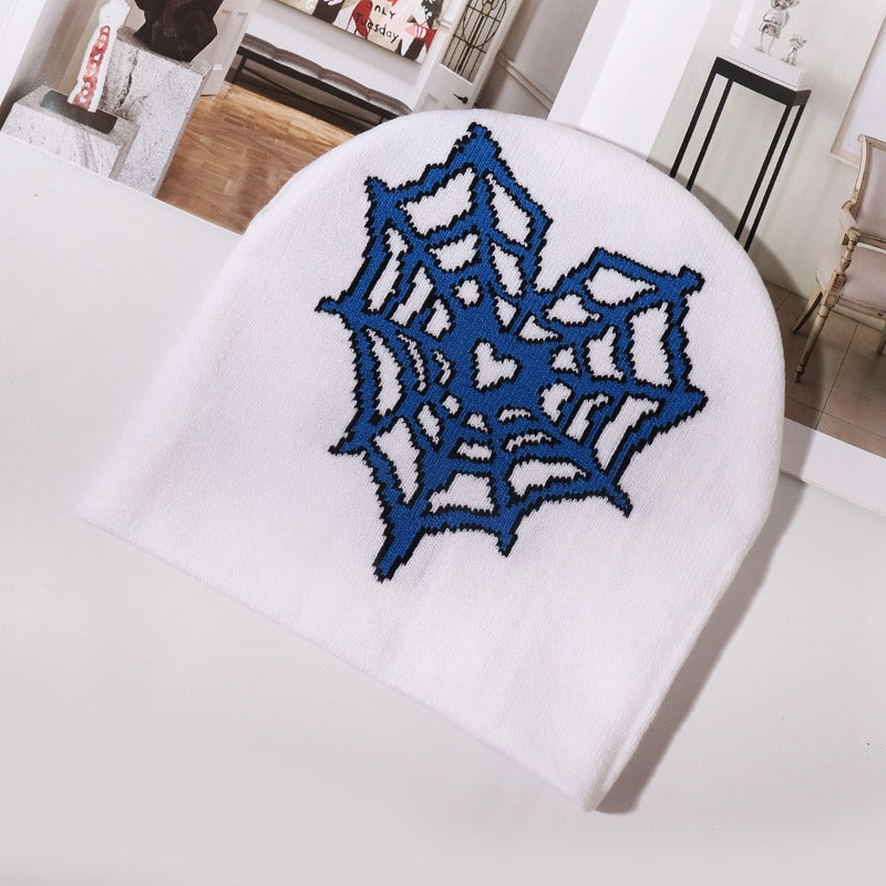 Wholesale Personality Trend Spider Web Pattern Jacquard Needle Warm Breathable Street Style Beanie