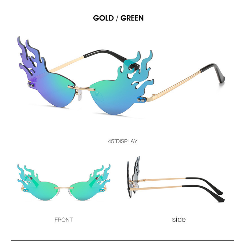 Wholesale Flame Rimless PC Sunglasses