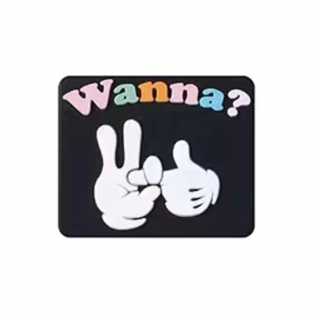 Wholesale 20pcs Cartoon Cow Rooster Gesture Letter Pattern Silicone Beads