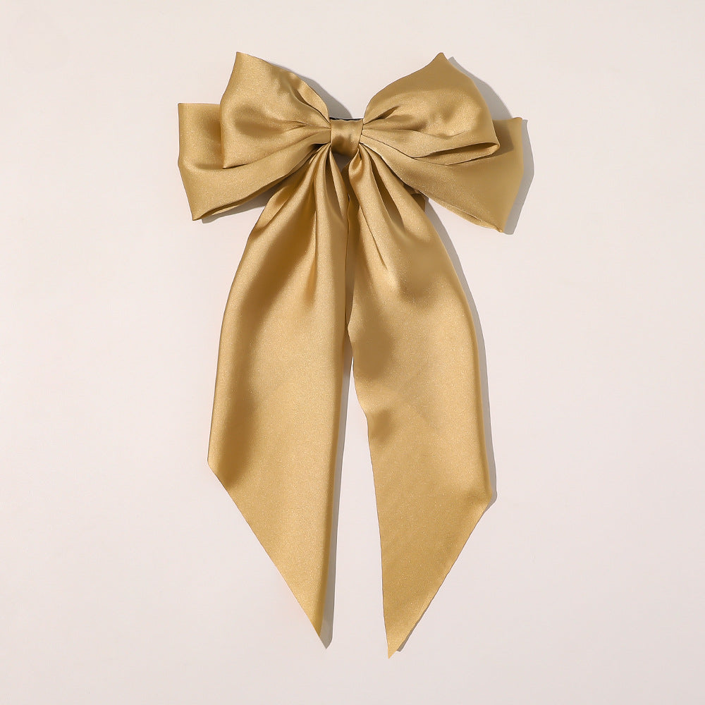 Wholesale New Chain Bow Ribbon Fabric Hairpin