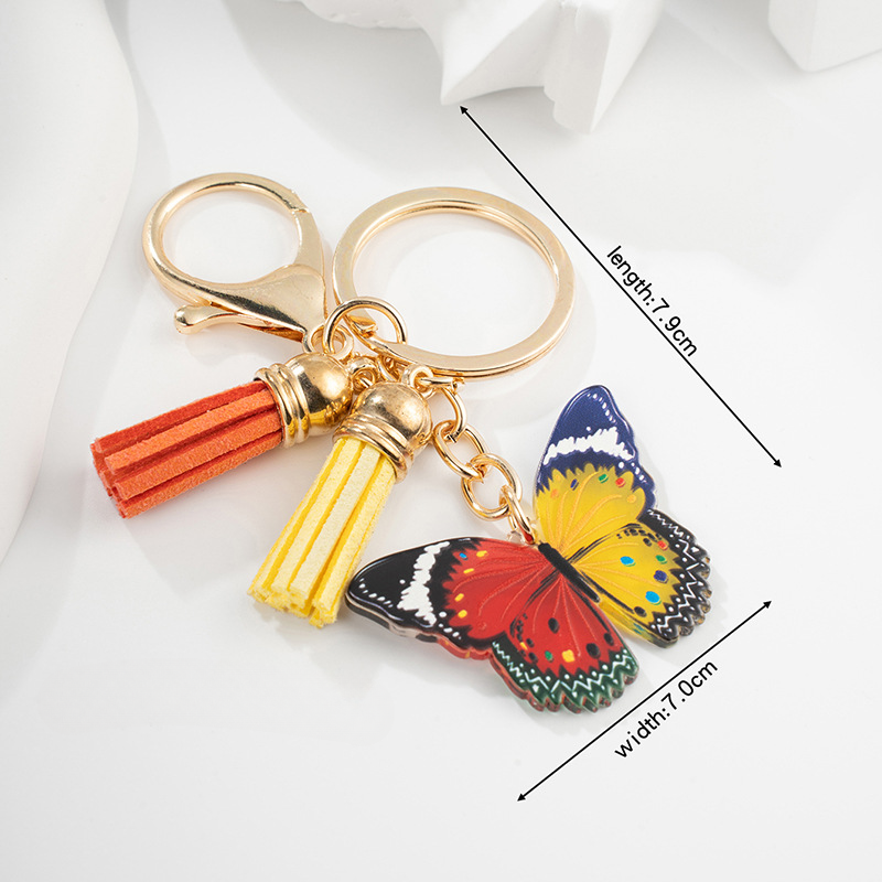 Wholesale Acrylic Butterfly Pendant Keychain