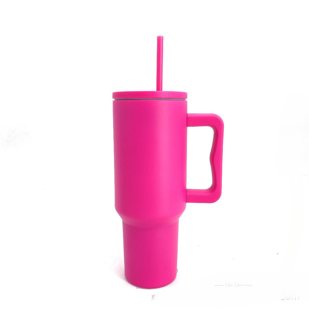 Wholesale 40oz Handle Car Cup Stainless Steel Straw Ice Cup Car Portable Thermos Cup
