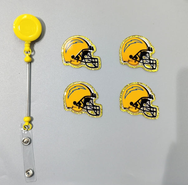 Wholesale 10pcs/Pack Yellow Helmet DIY Acrylic Flatbacks for Badge Reels Keychains