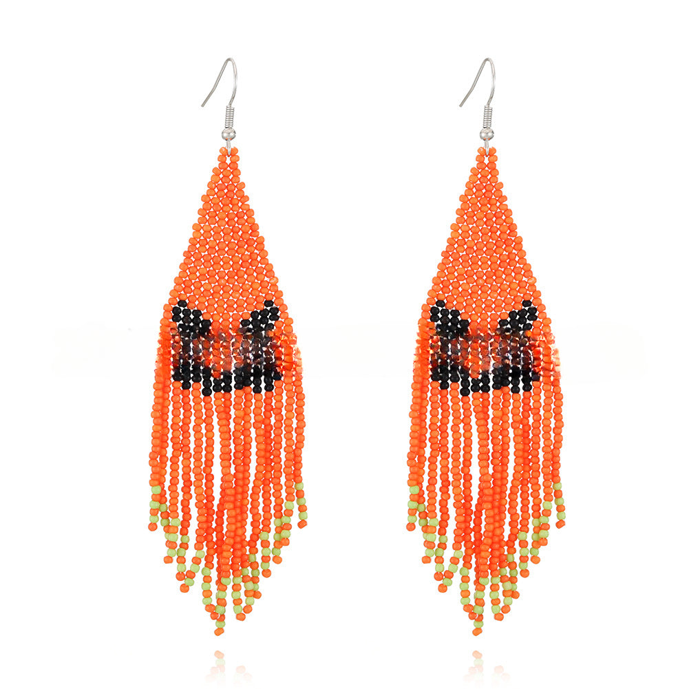 Wholesale personalized halloween tassel earrings for women