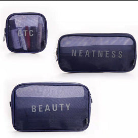 Wholesale Portable Mesh Transparent Cosmetic Storage Bag