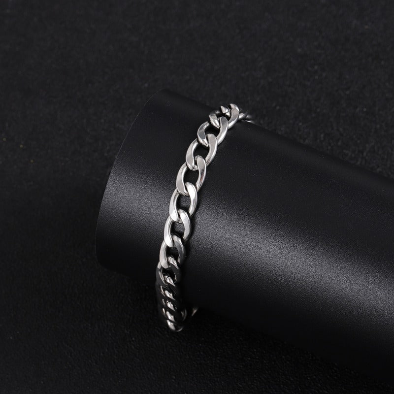 Wholesale Light Luxury Simple Hip Hop Titanium Steel Bracelet