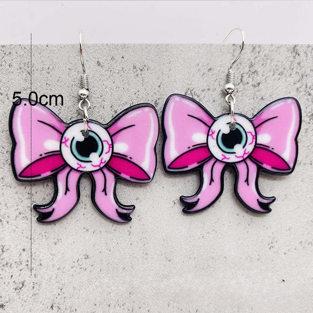 Pendientes acrílicos de alfabeto de Halloween al por mayor