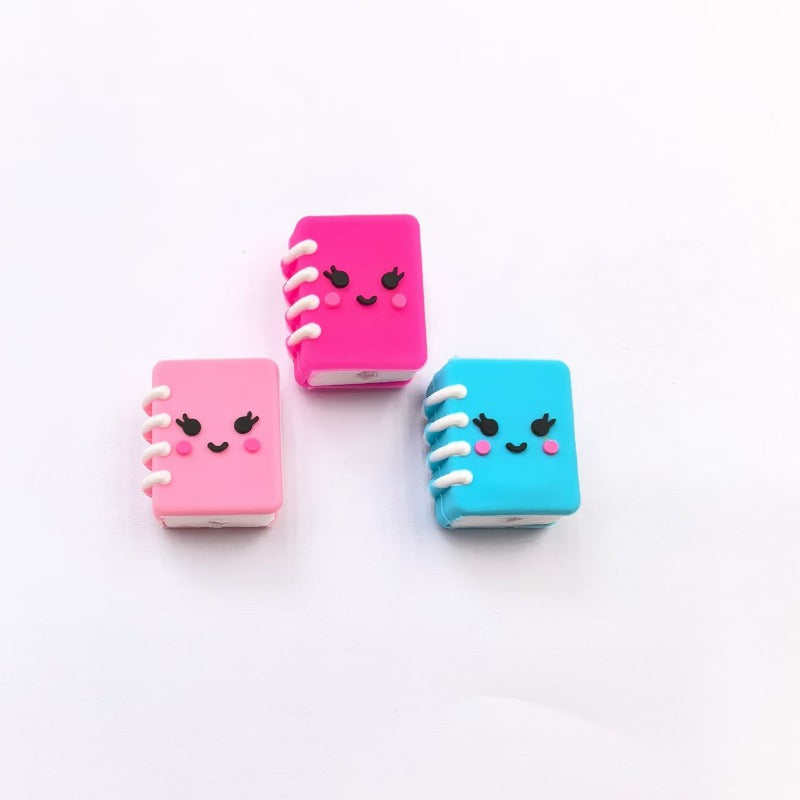 Wholesale 10pcs Cartoon Image Colorful 3D Book Silicone Beads