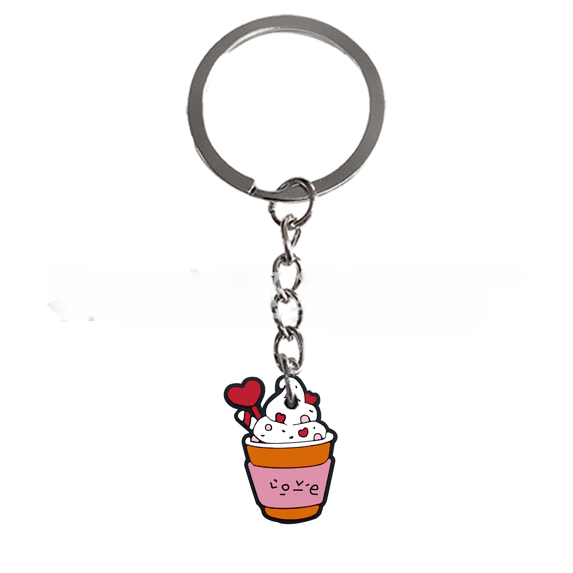 Wholesale 50PCS Pink Valentine's Day PVC Keychain