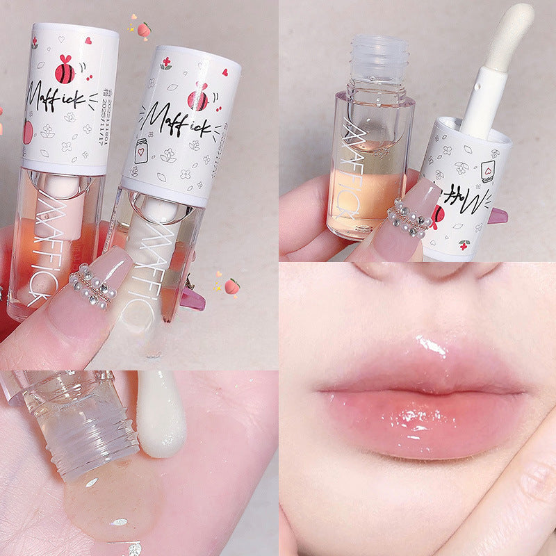 Wholesale Honey Lip Oil for Women Transparent Glass Lip Moisturizing