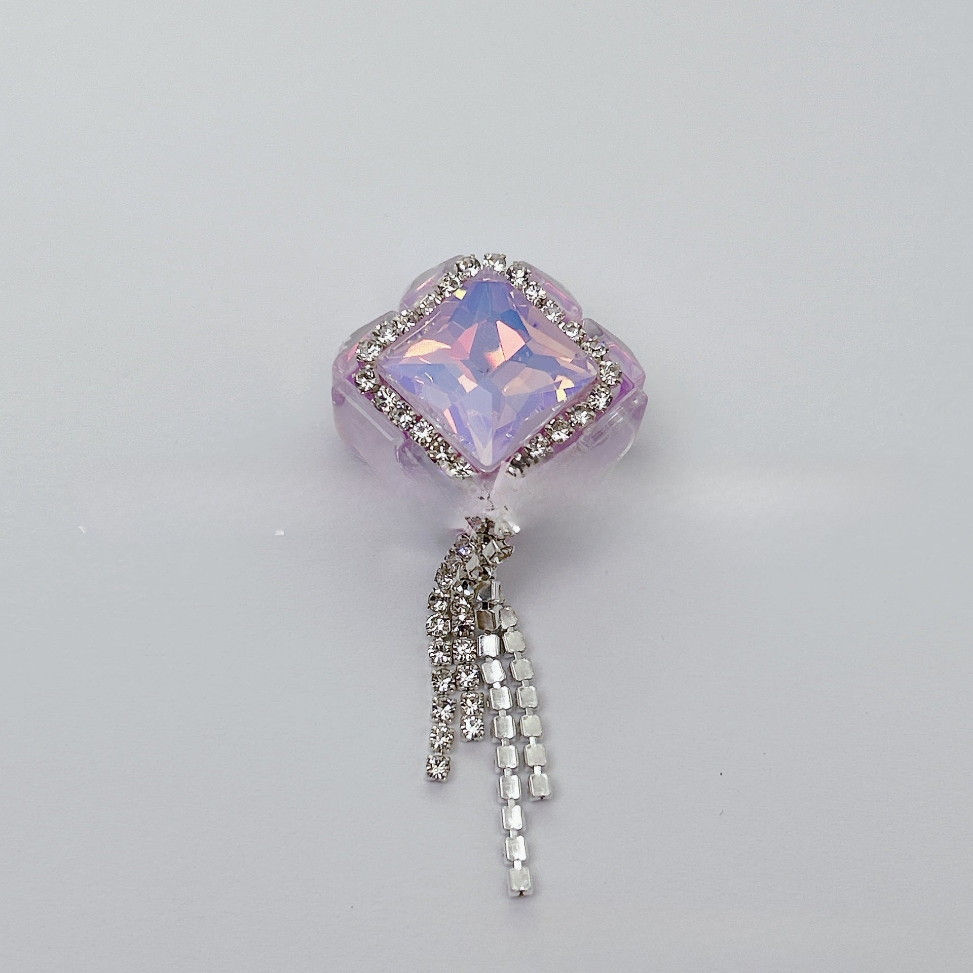 Wholesale 5PCS Acrylic Tassel Zircon Butterfly Oval Beads Loose Beads