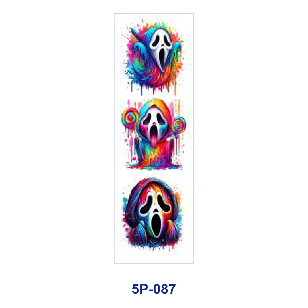 Wholesale 2/ 8/ 16pcs Vibrant Graffiti Christmas Ornament Dark Spooky Art Character Print Pen and Bookmark Stickers UV DTF Wraps OLY Exclusive