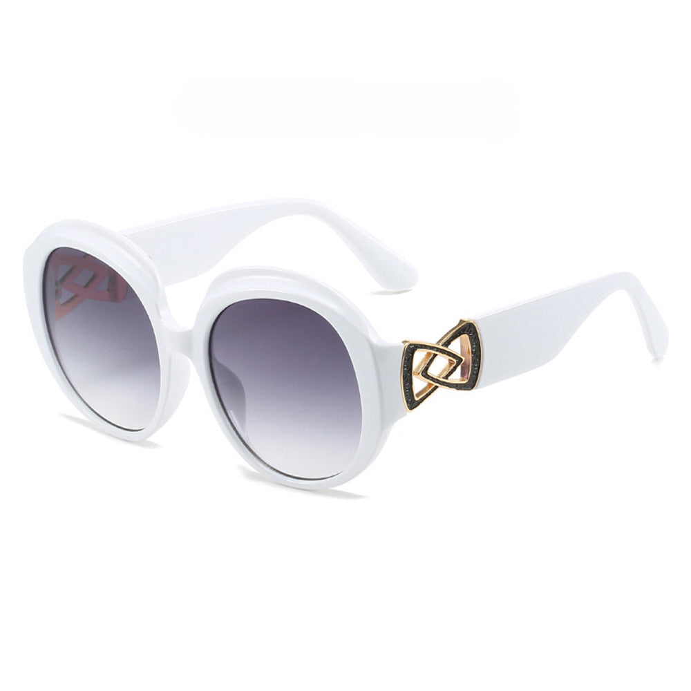 Al por mayor 2023 Gafas de sol de PC redonda de marco grande