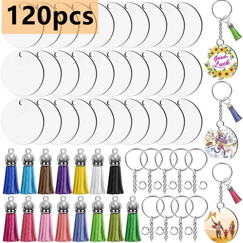 Wholesale 10PCS Creative Tassel Acrylic Keychain