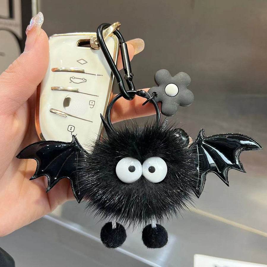 Wholesale Halloween Fur Ball Imp Key Ring