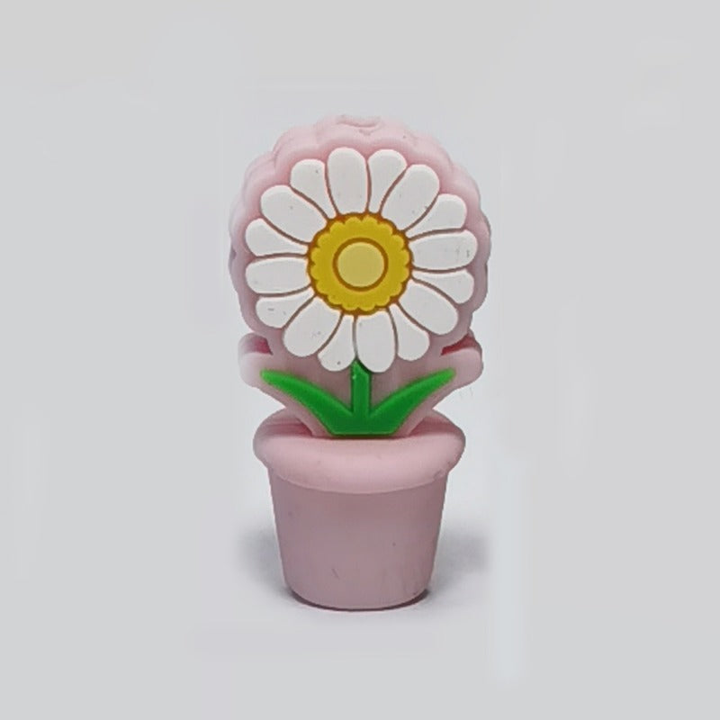 Wholesale 10PCS Creative Colorful Cartoon Image Flat Three-dimensional Rubber Beads